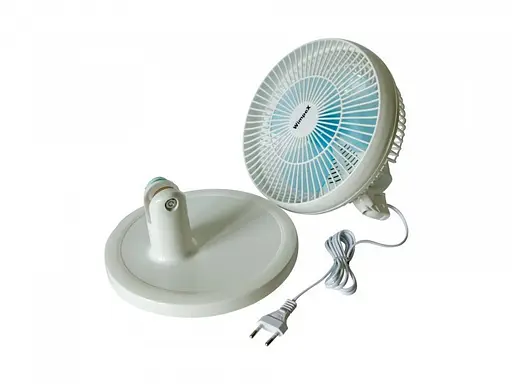 Настольный универсальный электрический вентилятор Wimpex WX 909 с защитной решеткой и подставкой - фото 5