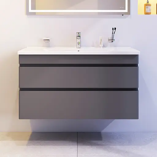 Тумба з умивальником AM.PM Hit підвісна 100 см графіт матовий M93A-FHX01002-WC01002GM38 Графіт - фото 2