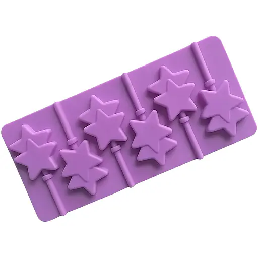 Силиконовая форма для леденцов и конфет на палочке "Звезда", Kitchen Master Фиолетовый 87461 - фото 3