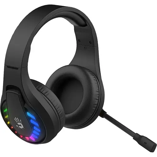 Игровая гарнитура Bloody GR230 з LED пидсвичуванням, чорний колир, Bluetooth v5.2 + 2.4GHz + 3.5 Jack (GR230 (Black)) - фото 3