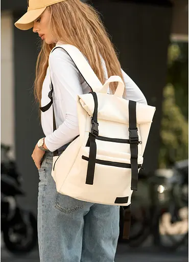 Рюкзак ролл Sambag унисекс RollTop LTT белый 41 x 30 x 16 см (24238008) - фото 2