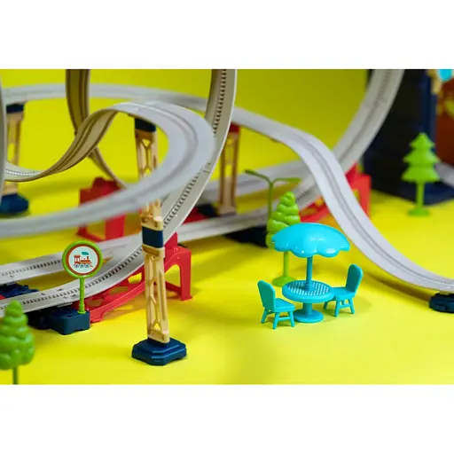Детский игровой набор трюковая железная дорога "Храбрый паровозик" OTAMANKO 89960, 137 деталей - фото 6
