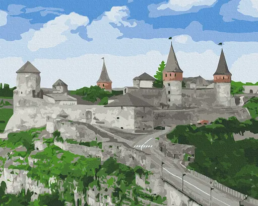 Картина за номерами на підрамнику Brushme Кам'янець-Подільська фортеця