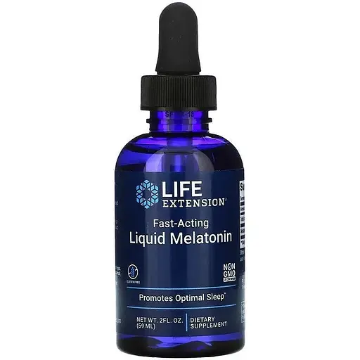 Натуральная добавка Life Extension Fast-Acting Liquid Melatonin, 59 мл - Ваниль-цитрус