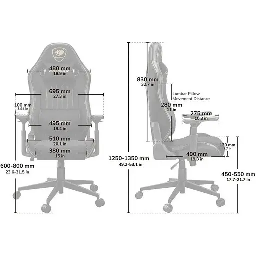 Геймерское кресло Cougar Explore Royal Gray F (3MEPFROG.0001) [142095] - фото 10