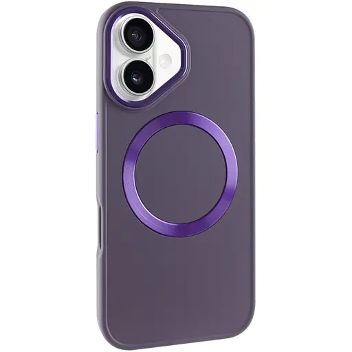 Чохол Epik TPU Bonbon Metal Style with MagSafe для Apple iPhone 16, 6.1 Фіолетовий/Dark Purple - фото 1