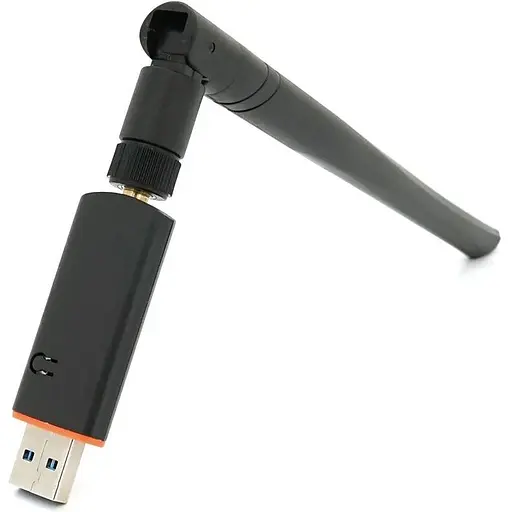 Бездротовий мережевий адаптер Wi-Fi-USB3.0 Merlion LV-UAC13, RTL8812BU, з антеною 20см, 802.11bgn, 1200MB, 2.4 GHz, Blister Q20 - фото 5