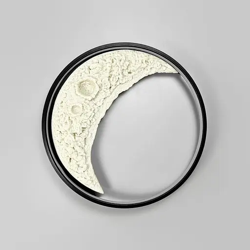 Настенно-потолочный светильник с имитацией полумесяца на 3 режима Ø 42 см Line F Арт. W138-420 BK - фото 1