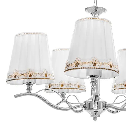 Люстра подвесная Brille прованс с абажуром E27 60W CH (BKL-656S/5) - фото 2