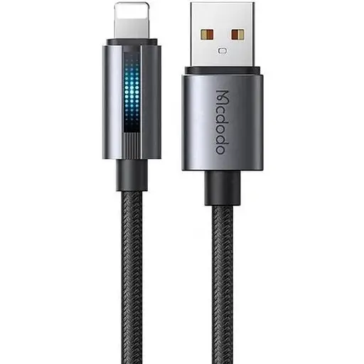 Кабель Mcdodo USB-A to Lightning Cable With Breathing Light 1.2 м Чорний - фото 1