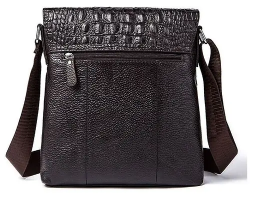 Сумка чоловіча вертикальна з тисненням під рептилію Vintage 25х26х4 см sum0028944 - фото 5