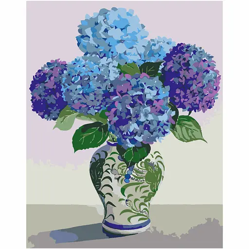 Картина по номерам Rosa Start Синие гортензии 35x45 см