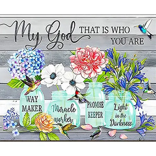 Алмазная мозаика Strateg ПРЕМИУМ Четыре букета размером 30х40 см (HEG86905) - фото 1