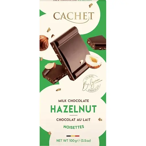 Шоколад молочний Cachet Hazelnut з лісовим горіхом 100 г
