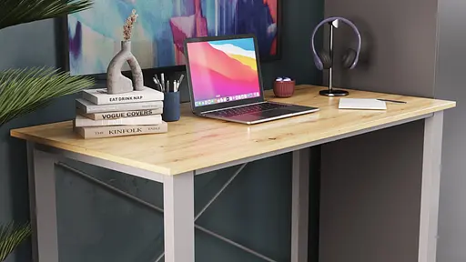 Письменный стол Ferrum-decor Драйв 750x1400x600 Серый металл ДСП Дуб Артизан 16 мм (FRD-103141) - фото 2