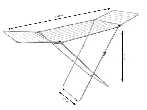 Сушилка для белья напольная Casa Si Kolibri 18m Silver (CS42191C06) - фото 3