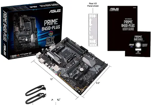 Материнская плата ASUS PRIME B450-Plus (PRIME B450-PLUS) (Socket AM4, AMD B450, ATX) - фото 5