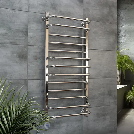 Электрический полотенцесушитель Navin Грандис 480x1000 левое с теном Sigma 300W 12-228053-3680, Хром, Левое, Электронный - фото 2