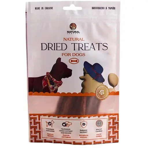 Лакомство для собак Natural мясные полоски из утки 100 г