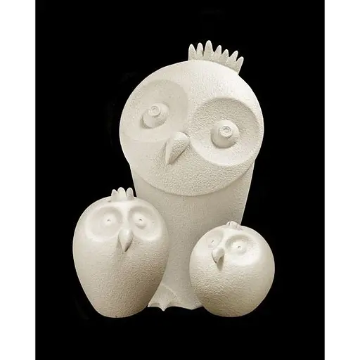 Статуэтка Linea Sette Ceramiche N85/B Сова 13 см, бежевая - фото 3