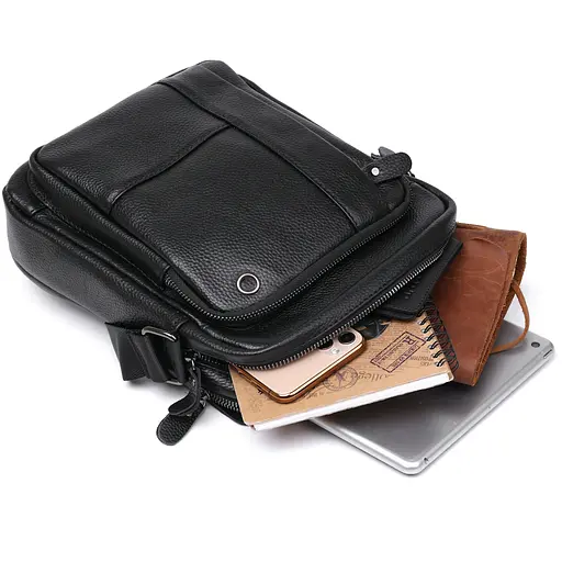 Дорожная кожаная сумка мужская Vintage 21х27х9 см sum0020156 - фото 5