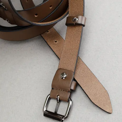 Ремінь жіночий шкіряний у два обороти SF-2501 світло-коричневий (180-230 см) - фото 4