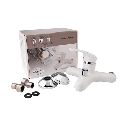 Змішувач для ванни Brinex 36W 006 Білий - фото 3