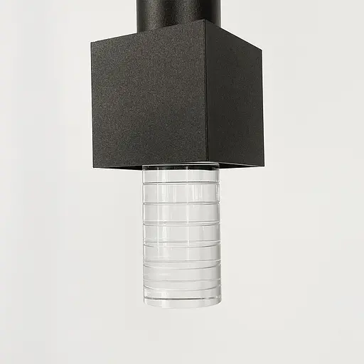 Геометричний підвіс у чорному корпусі 30х6 см | Арт. AA 436/1 BK | Line F - фото 4