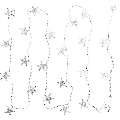 Декоративное ожерелье на елку "Звездочки" Bambi XYA-319 размер 2,7 м - фото 1