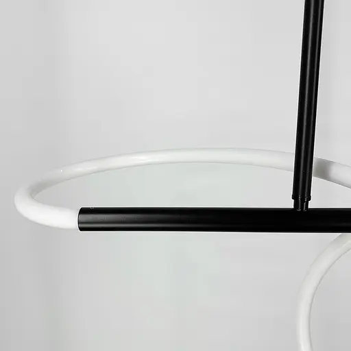 Черная удлиненная люстра ELISION с гибкой LED лентой 150 см Ст. JU 22L-1500 BK Line F - фото 5