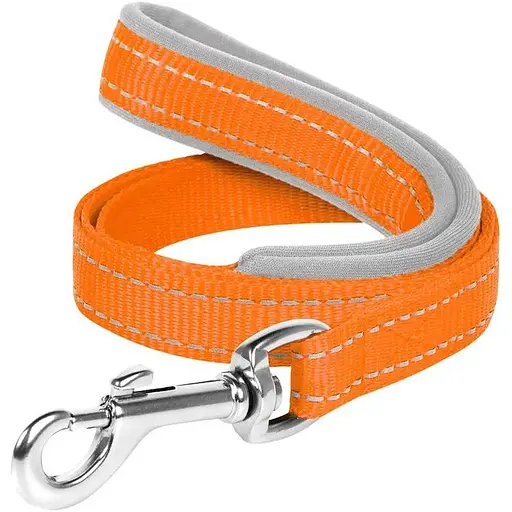 Повідець Dog Extreme з нейлону з прогумованою ручкою (ширина 14 мм, довжина 122 см) помаранчевий