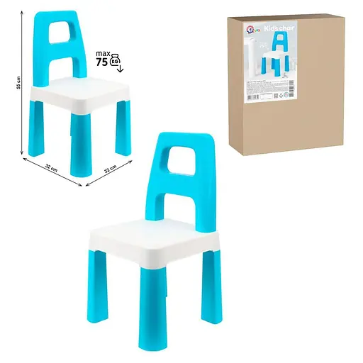 Дитячий стільчик Technok Toys 9710 32×32×55 см у коробці світло-блакитний - фото 2