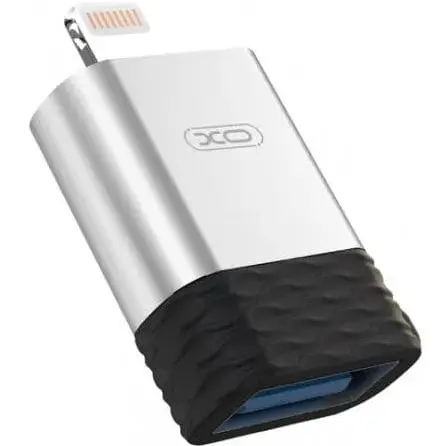 Адаптер XO NB186 Lightning to USB OTG adapter Серебристый