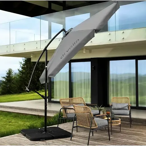 Зонт садовый Di Volio Empoli 350см серый+ Основа садового зонта - фото 10