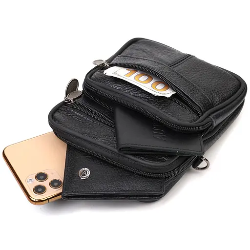 Сумка кожаная мужская Vintage 13,5х16х4 см sum0022667 - фото 5