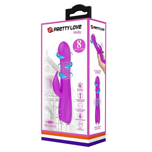 Вібратор-кролик Pretty Love Molly 20.5 см фіолетовий - фото 5