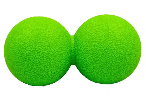 Массажный мячик EasyFit TPR двойной 12х6 см зеленый (EF-2175-GN) - фото 1