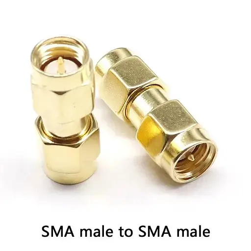 Перехідник коннектор з SMA male на SMA male зі штирьками з 2-х сторін - фото 3