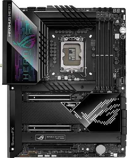 Материнская плата ASUS ROG MAXIMUS Z690 HERO (ROG Maximus Z690 Hero) (Socket 1700, Intel Z690, ATX) Б/у - фото 1