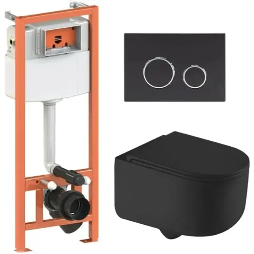 Набір Q-tap Nest 4 в 1 підвісний унітаз Taurus Ultra Quiet 490x360x380 + комплект інсталяції QT2433084EUQMB46186 - фото 1