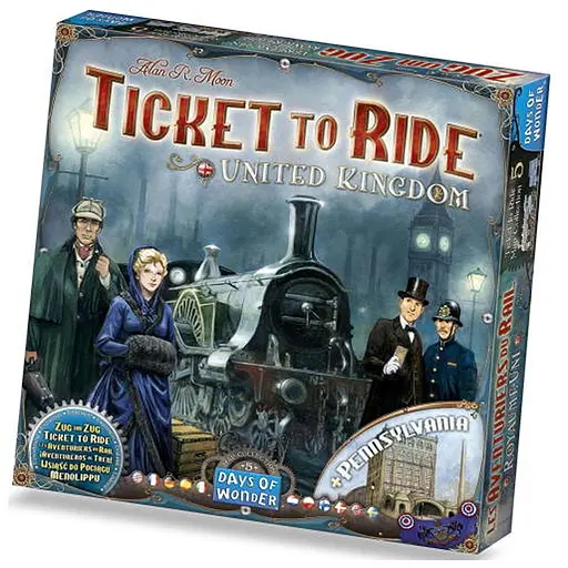 Настольная игра Days of Wonder Билет на поезд - Коллекция карт №5: Объединенное Королевство + Пенсильвания (Ticket to Ride - Map Collection 5: United Kingdom & Pennsy) (англ.) (DOW720123) - фото 1