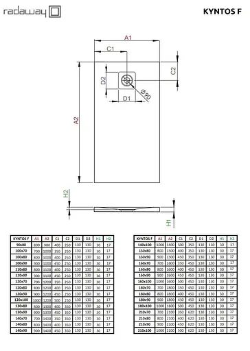 Душовий піддон Radaway Kyntos F 120x100 HKF120100-04 - фото 2