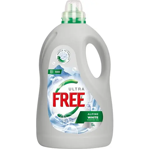 Гель для прання Free Alpine Freshness White з ароматом свіжості 5 л