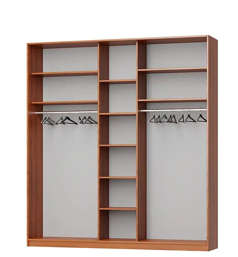 Шкаф-купе трехдверный MebelStar Стандарт AL 3ДСП 220x60x240 см Антрацит (MBS-1816) - фото 2