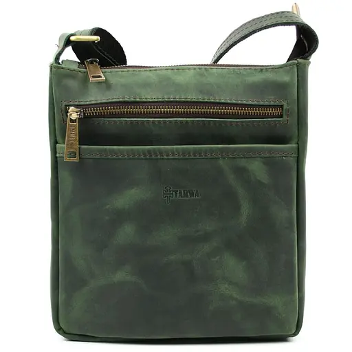 Чоловіча шкіряна сумка через плече TARWA 22х25.5х4 см sum0028330 - фото 1