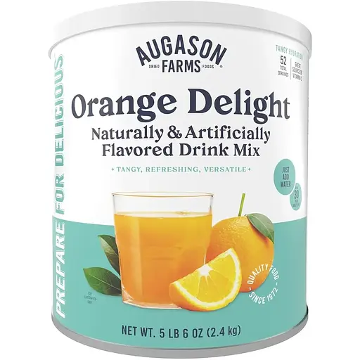 Апельсиновый напиток сублимированный Augason Farms с большим сроком годности до 30 лет 52 порции