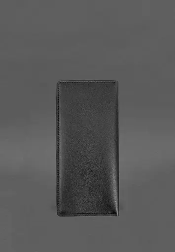 Шкіряне портмоне-купюрник 12.0 чорне Краст - фото 4