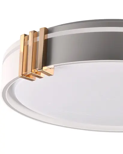 Люстра із пультом світлодіодна, стельовий світильник Goldlux 328847 Arletta 40 Led 1x48W 3000K-6000K 5200Lm IP44 Сірий - фото 2