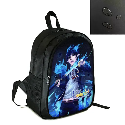 Рюкзак городской/школьный 38×28 см с принтом Аниме Синий Экзорцист два отделения, детский, подростковый, мужской, женский (4099)