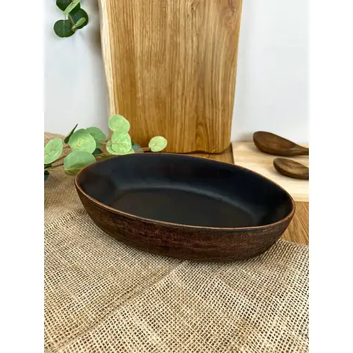 Блюдо під холодець керамічне (глиняне) Гладке - фото 2